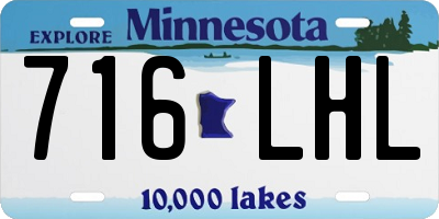 MN license plate 716LHL