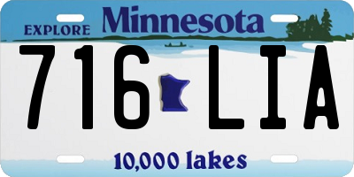MN license plate 716LIA