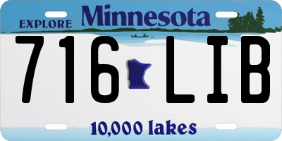 MN license plate 716LIB