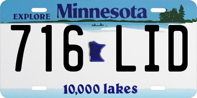 MN license plate 716LID