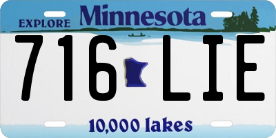 MN license plate 716LIE