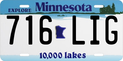 MN license plate 716LIG