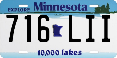 MN license plate 716LII