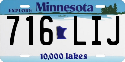 MN license plate 716LIJ