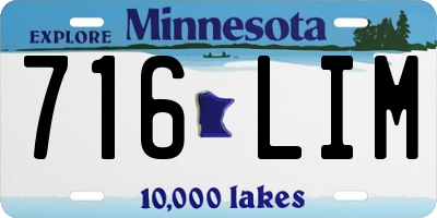 MN license plate 716LIM
