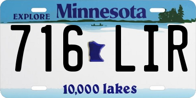 MN license plate 716LIR