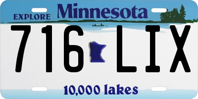 MN license plate 716LIX