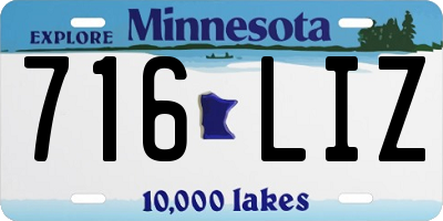 MN license plate 716LIZ
