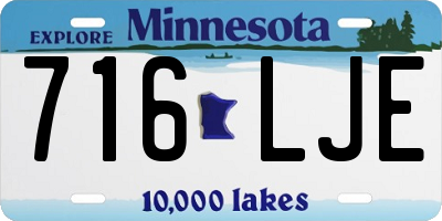 MN license plate 716LJE