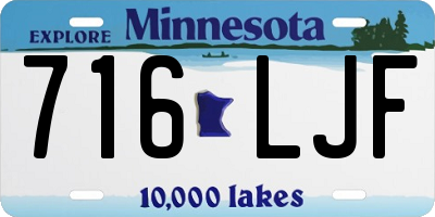 MN license plate 716LJF