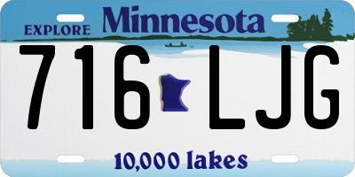 MN license plate 716LJG