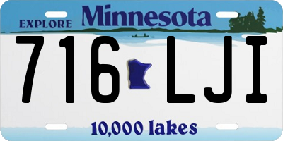 MN license plate 716LJI