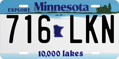 MN license plate 716LKN