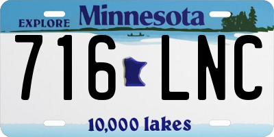 MN license plate 716LNC