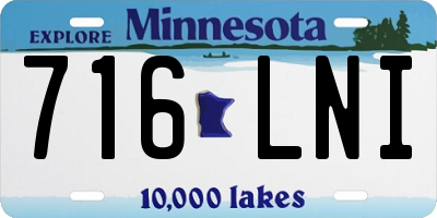 MN license plate 716LNI