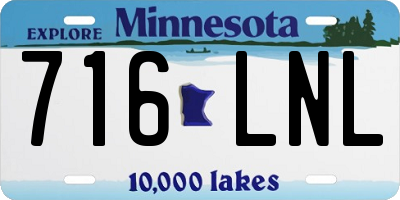 MN license plate 716LNL