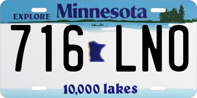 MN license plate 716LNO