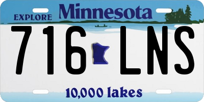 MN license plate 716LNS