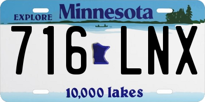 MN license plate 716LNX