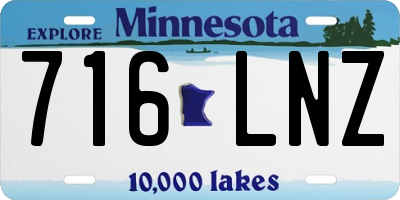 MN license plate 716LNZ