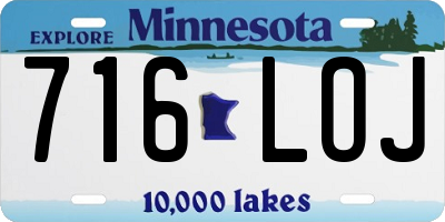 MN license plate 716LOJ