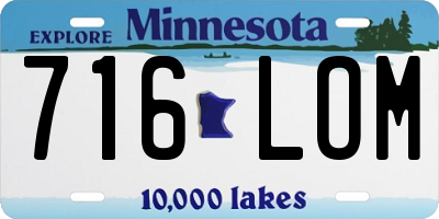 MN license plate 716LOM
