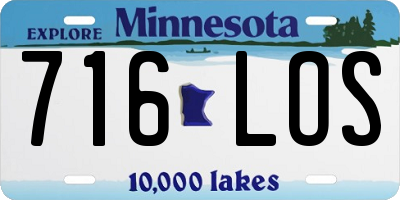 MN license plate 716LOS
