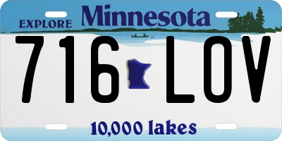 MN license plate 716LOV