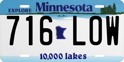 MN license plate 716LOW