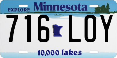 MN license plate 716LOY