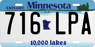 MN license plate 716LPA