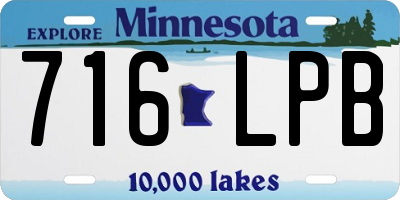 MN license plate 716LPB