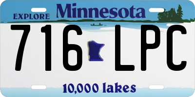 MN license plate 716LPC