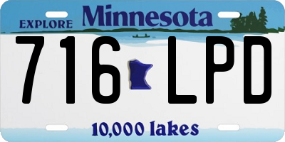 MN license plate 716LPD