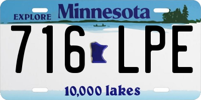 MN license plate 716LPE