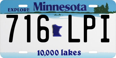 MN license plate 716LPI
