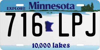 MN license plate 716LPJ
