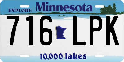 MN license plate 716LPK