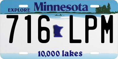 MN license plate 716LPM