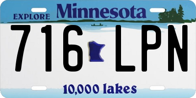 MN license plate 716LPN