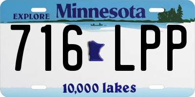 MN license plate 716LPP