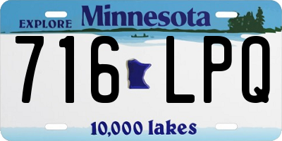 MN license plate 716LPQ