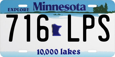 MN license plate 716LPS
