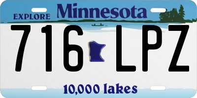 MN license plate 716LPZ