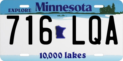 MN license plate 716LQA