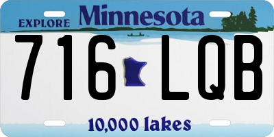 MN license plate 716LQB