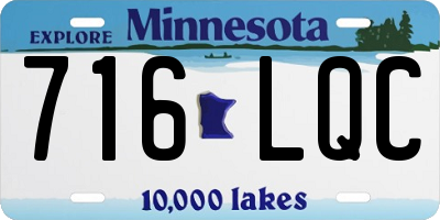 MN license plate 716LQC