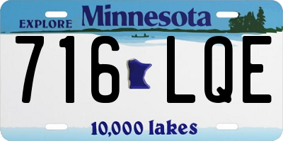 MN license plate 716LQE