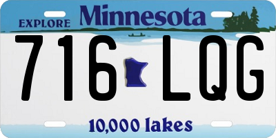 MN license plate 716LQG