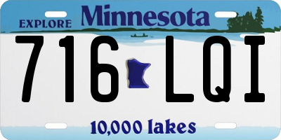 MN license plate 716LQI